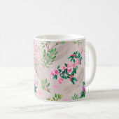 Delikates Muster mit Rhododendron-Blume und Feen Kaffeetasse (VorderseiteRechts)