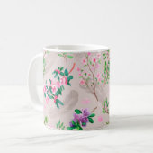 Delikates Muster mit Rhododendron-Blume und Feen Kaffeetasse (Vorderseite Links)