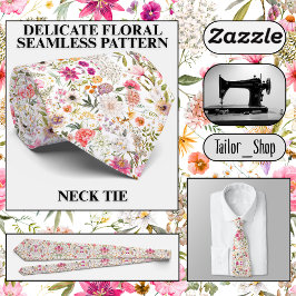 Delikates, nahtloses Blumenmuster Krawatte
