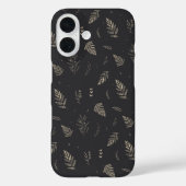 Delikates neutrales botanisches Blätter Muster Case-Mate iPhone Hülle (Rückseite)