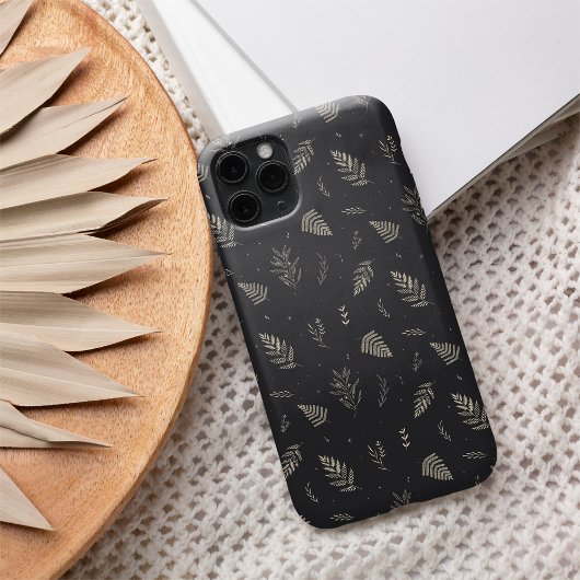 Delikates neutrales botanisches Blätter Muster Case-Mate iPhone Hülle