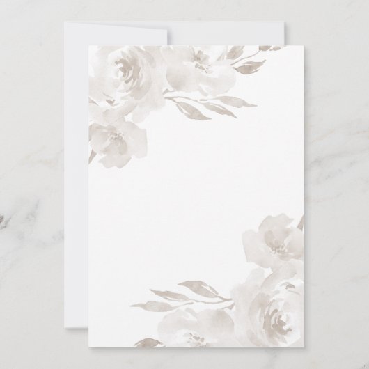 Delikates neutrales Foto Save The Date (Rückseite)