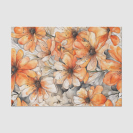 Delikates Orange Watercolor Blume Decoupage Paper Seidenpapier