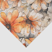 Delikates Orange Watercolor Blume Decoupage Paper Seidenpapier (Ausschnitt)