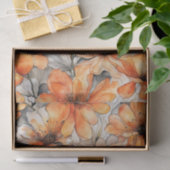 Delikates Orange Watercolor Blume Decoupage Paper Seidenpapier (Geschenk)