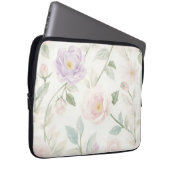 Delikates pastellfarbenes Muster mit Rose und Dais Laptopschutzhülle (Vorne Rechts)
