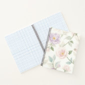 Delikates pastellfarbenes Muster mit Rose und Dais Notizblock (Innenseite)