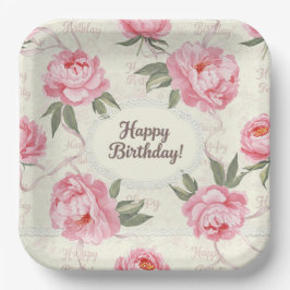Delikates Peonies Shabby Chic von Natasha Us Pappteller