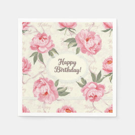 Delikates Peonies Shabby Chic von Natasha Us Serviette