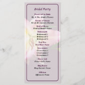 Delikates Pink Lilies Wedding Program Programm (Rückseite)