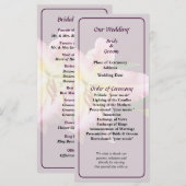 Delikates Pink Lilies Wedding Program Programm (Vorne/Hinten)
