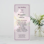Delikates Pink Lilies Wedding Program Programm (Stehend Vorderseite)