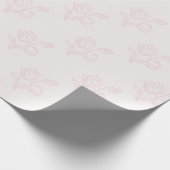 Delikates Pink Tulip Lineart Brautparty Geschenkpapier (Ecke)