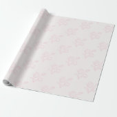 Delikates Pink Tulip Lineart Brautparty Geschenkpapier (Ungerollt)