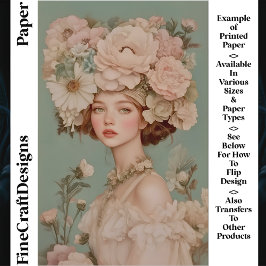 Delikates Portrait Blume CP2 Handwerkspapier