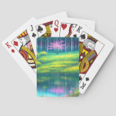 Delikates Rosa Baum am Reflektivsee Spielkarten (Rückseite)