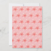 Delikates rosa Ribbon Bow Modernes Brautparty Save The Date (Rückseite)