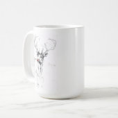 Delikates rotes Rudolf-Portrait Kaffeetasse (Vorderseite Links)