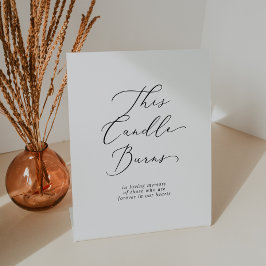 Delikates Schwarz diese Kerze verbrüht Hochzeitsge Sockelschild