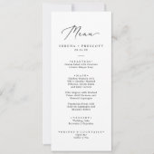 Delikates Schwarz druckbares oder gedrucktes Hochz Einladung (Vorderseite)