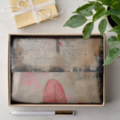 Delikates Schwarz-Rot-Feder auf altes Papier (Geschenk)