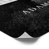 Delikates Schwarz-Weiß-Begräbnis Begrüßungs-Foto Poster (Ecke)