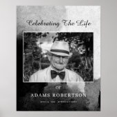 Delikates Schwarz-Weiß-Begräbnis Begrüßungs-Foto Poster (Vorne)