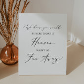 Delikates Schwarz, wenn der Himmel nicht so weit w Sockelschild