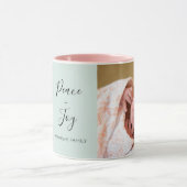 Delikates Script 2 Foto Collage Tasse (Zentrum)