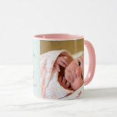 Delikates Script 2 Foto Collage Tasse (VorderseiteRechts)