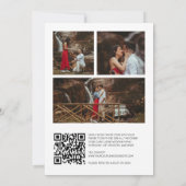 Delikates Script 4 Fotos Hochzeitsstift QR Code UA Einladung (Rückseite)