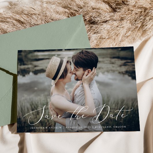 Delikates Script-Foto Ankündigung Datum freihalten