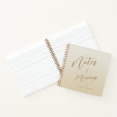 Delikates Script Gold Gradient Personalisiert Notizblock (Innenseite)