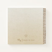 Delikates Script Gold Gradient Personalisiert Notizblock (Rückseite)
