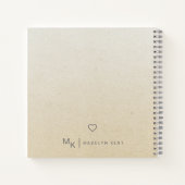 Delikates Script Golden Gradient Personalisiert Notizblock (Rückseite)