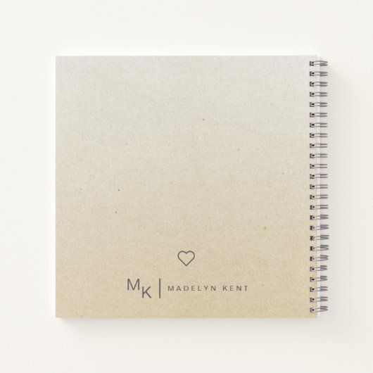 Delikates Script Golden Gradient Personalisiert Notizblock (Rückseite)