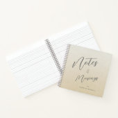 Delikates Script Golden Gradient Personalisiert Notizblock (Innenseite)