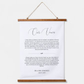 Delikates Script Wedding Vows Anniversary Foto Wandteppich Mit Holzrahmen (Vorderseite)