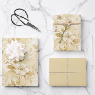 Delikates Set für Blumenwrapping Geschenkpapier Set