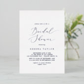 Delikates Silver Foil Calligrafy Brautparty Folieneinladung (Stehend vorne)