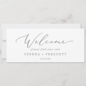 Delikates Silver Hanging Seating Chart Header (Rückseite)