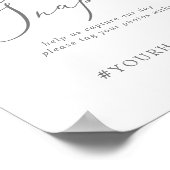 Delikates Silver Oh Snap Wedding Hashtag Zeichen Poster (Ecke)