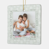 Delikates Snowflake Foto Rahmen Baby Birth Stats Keramikornament (Links)