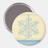Delikates Snowflake Weihnachtsmagnet Magnet (Vorderseite/Rückseite)