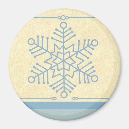 Delikates Snowflake Weihnachtsmagnet Magnet (Vorne)