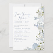 Delikates Soft etwas Blaues Brautparty Einladung (Vorderseite)