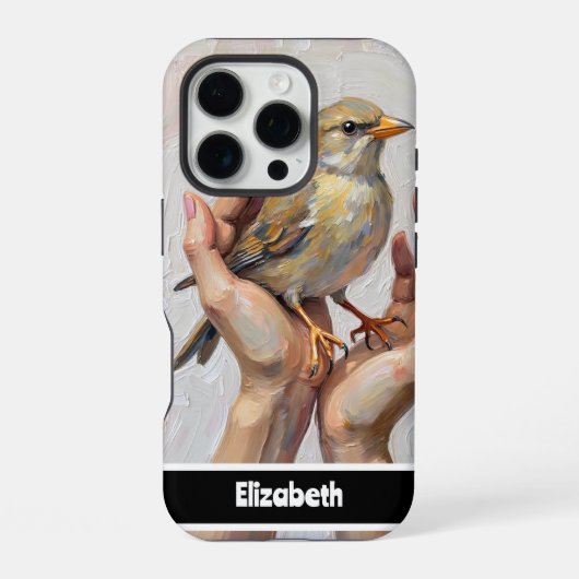 Delikates Sparrow-Design iPhone Hülle (Rückseite)