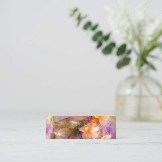 Delikates Stillleben-Lesezeichen Mini Visitenkarte (Stehend Vorderseite)