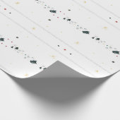 Delikates, stilvolles Wintermustergülenpapier Geschenkpapier (Ecke)