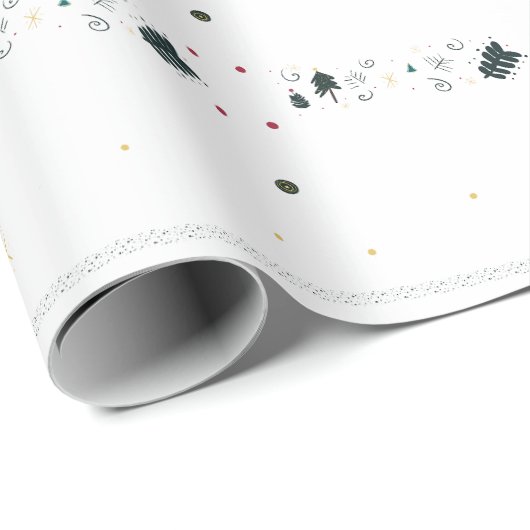 Delikates, stilvolles Wintermustergülenpapier Geschenkpapier (Rolleneckpunkt)